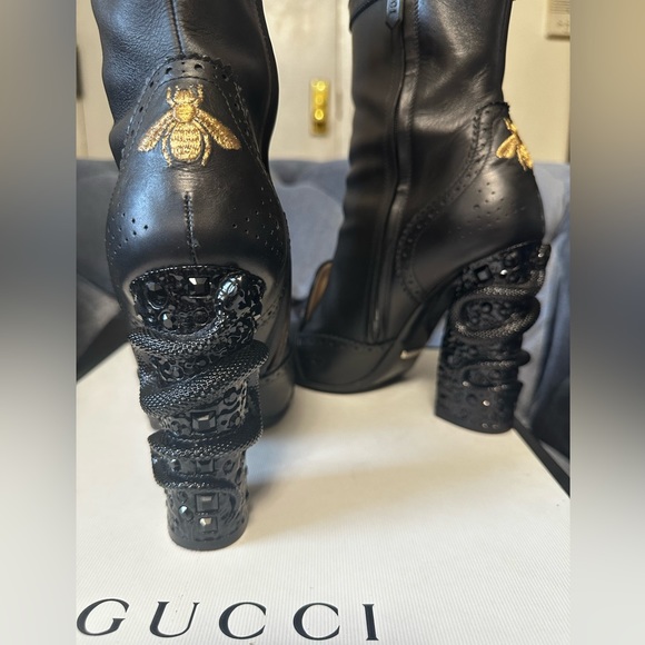 Gucci Dionysus Snake Heeled Bootie Size EUR 40 /10 us RARE FIND - Picture 2 of 12